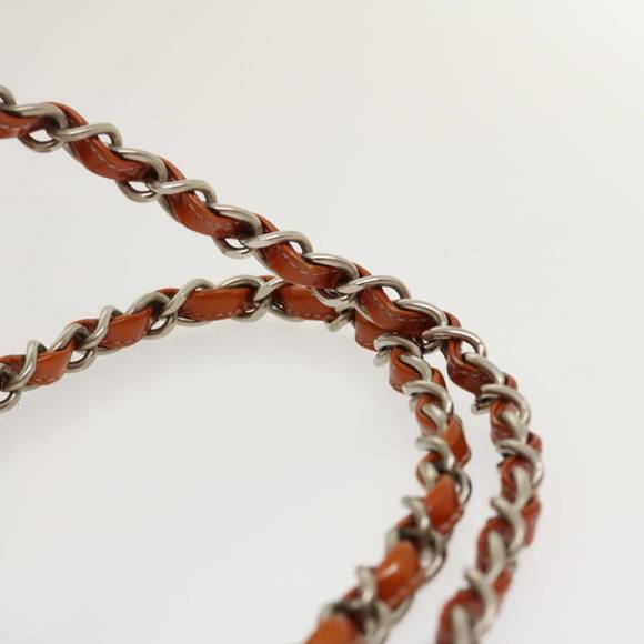 CHANEL Triple Coco Punching Tote Bag Enamel Orange CC Auth jk1312 - Picture 13 of 16